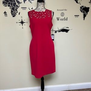 Tommy Hilfiger pink/red stretch shift dress.